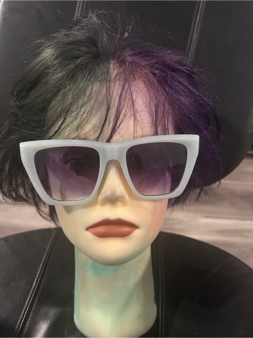 Light Blue  Frame Gradient Lens Women's Sunglasses